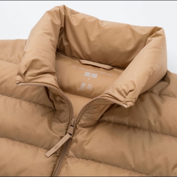 Uniqlo Ultra Light Packable Down Jacket Beige Tan - Picture 5 of 7